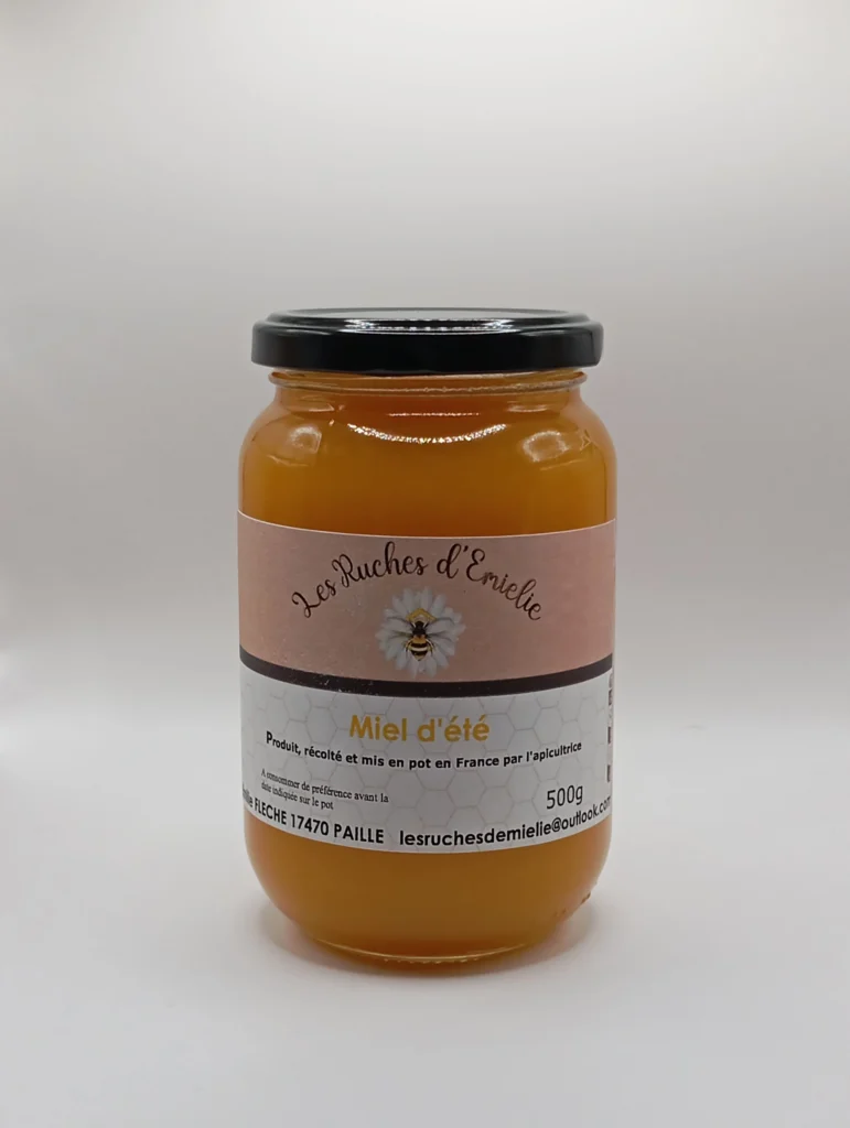 Pot de miel d'été de 500g.