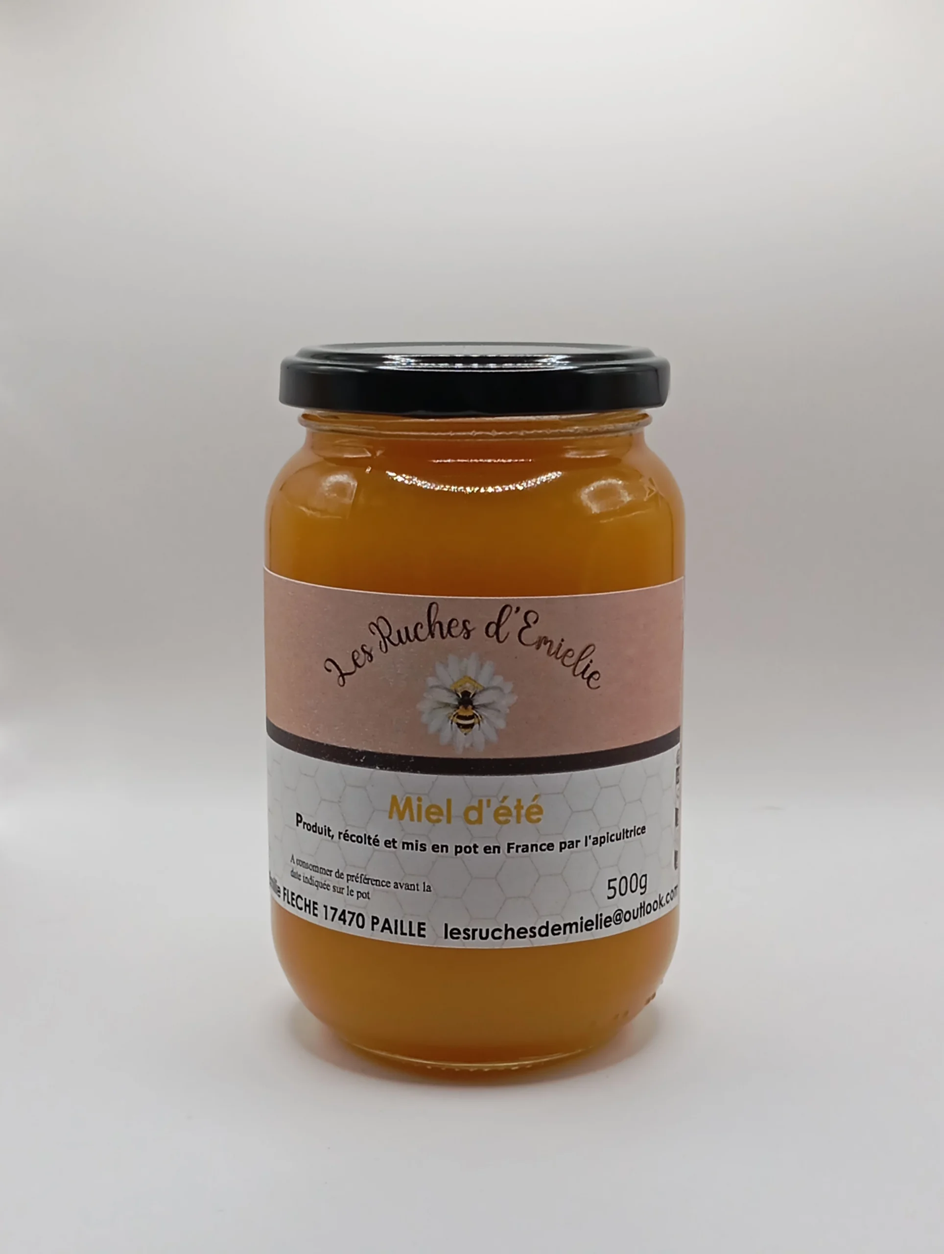 Pot de miel d'été de 500g.