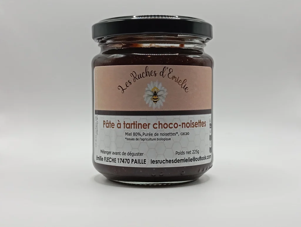 pot de pâte à tartiner chocolat noisettes