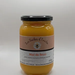 Pot de miel de fleurs de 500g.