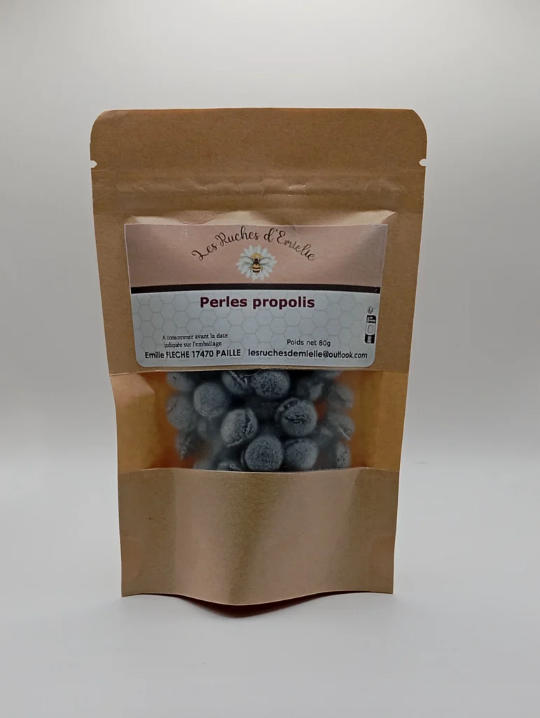 Sachet de bonbons de propolis.