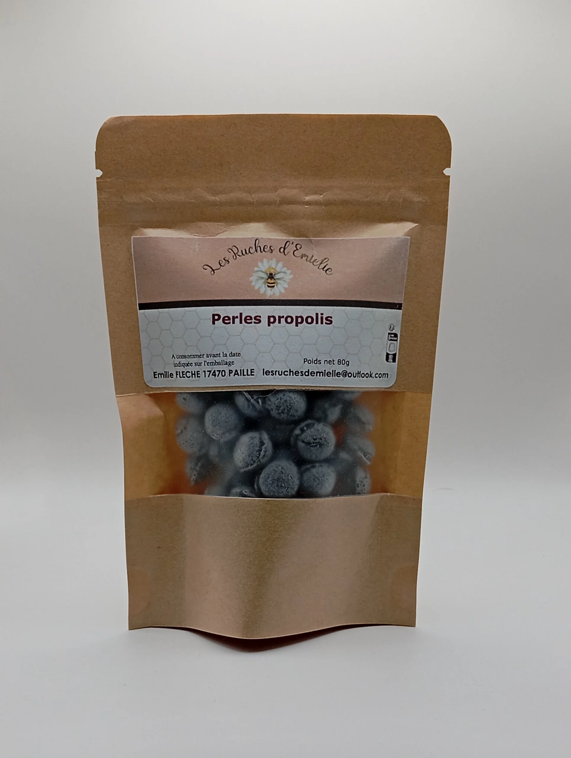 Sachet de bonbons de propolis.